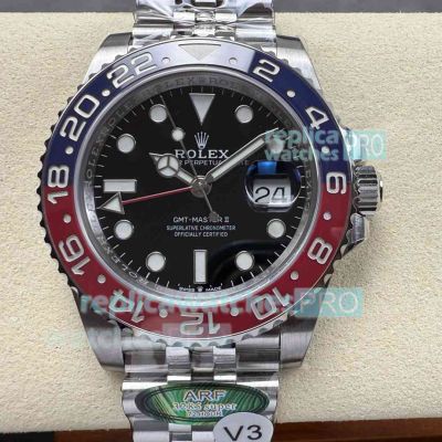 ARF 1:1 Replica Rolex GMT-Master II Pepsi Ceramic Bezel Swiss 3285 Watch 40mm 